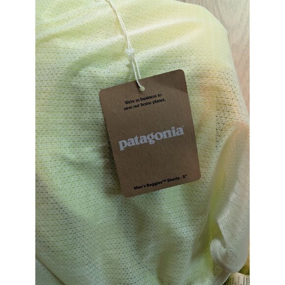 Patagonia Shorts Men's Phosphorus Green Baggies 5" Lined Quick Dry NWT XXL - Picture 6 of 8